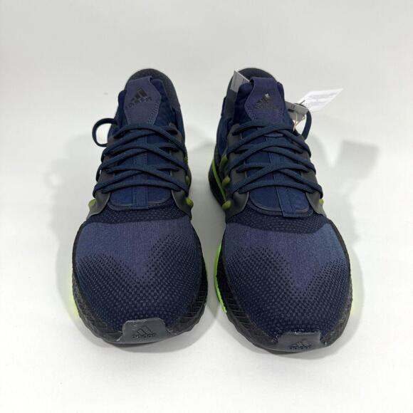 Adidas Men’s Size 11.5 Legend Ink Blue Lucid Lemon X_PLRBOOST Running Shoes New - Picture 4 of 11